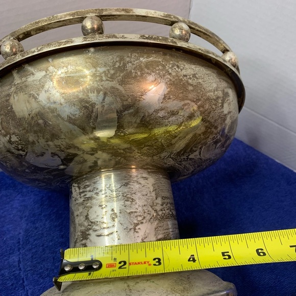 Larry Laslo Silverplate Bowl MCM Creative Gifts ART MODERNE DESIGN Trophy Award - Picture 9 of 10